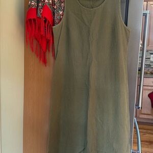L.L. Bean Vintage Women's Olive Green Maxi Dress